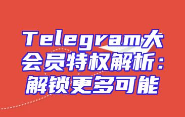 Telegram大会员特权解析：解锁更多可能