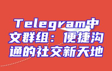 Telegram中文群组：便捷沟通的社交新天地