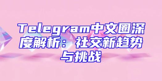 Telegram中文圈深度解析：社交新趋势与挑战