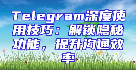 Telegram深度使用技巧：解锁隐秘功能，提升沟通效率