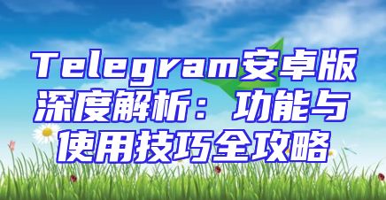 Telegram安卓版深度解析：功能与使用技巧全攻略