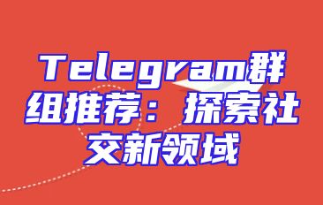 Telegram群组推荐：探索社交新领域