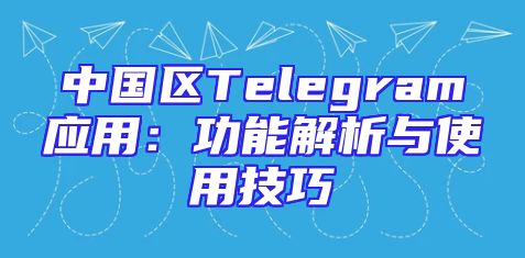 中国区Telegram应用：功能解析与使用技巧