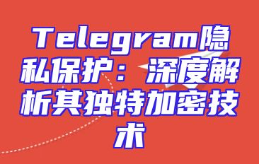 Telegram隐私保护：深度解析其独特加密技术