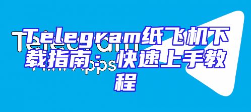 Telegram纸飞机下载指南：快速上手教程