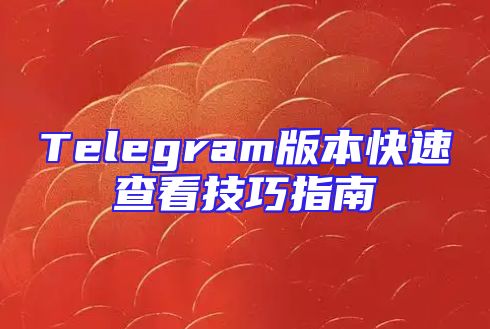 Telegram版本快速查看技巧指南