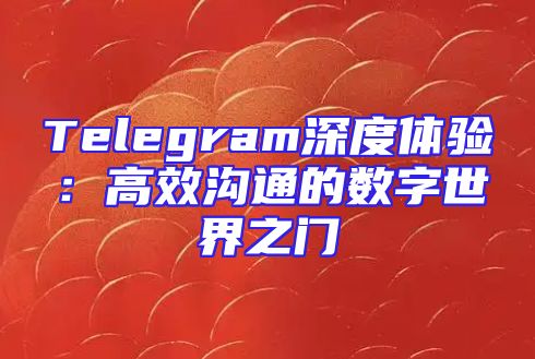 Telegram深度体验：高效沟通的数字世界之门