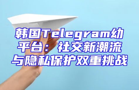 韩国Telegram幼平台：社交新潮流与隐私保护双重挑战