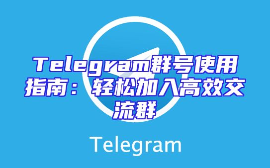 Telegram群号使用指南：轻松加入高效交流群