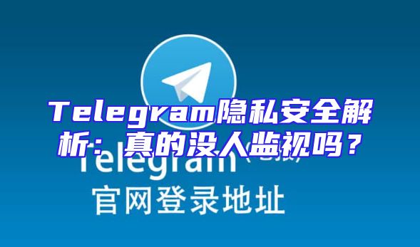 Telegram隐私安全解析：真的没人监视吗？