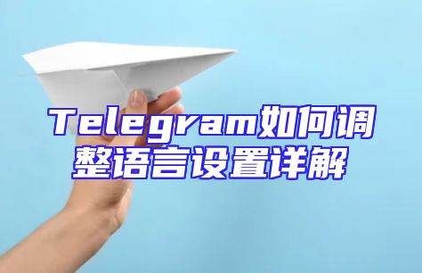 Telegram如何调整语言设置详解