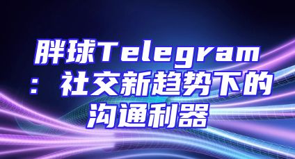 胖球Telegram：社交新趋势下的沟通利器