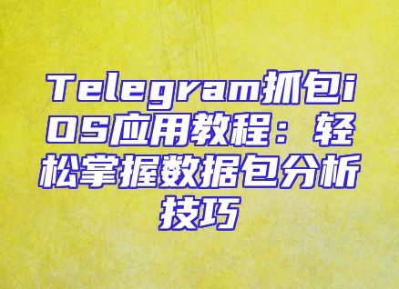 Telegram抓包iOS应用教程：轻松掌握数据包分析技巧