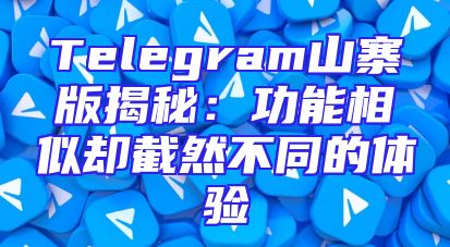 Telegram山寨版揭秘：功能相似却截然不同的体验