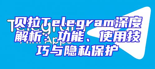贝拉Telegram深度解析：功能、使用技巧与隐私保护