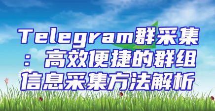 Telegram群采集：高效便捷的群组信息采集方法解析