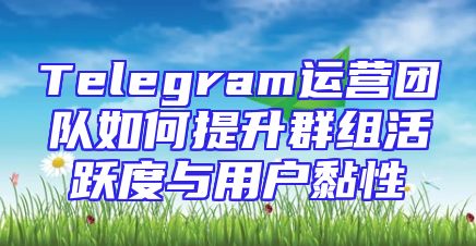 Telegram运营团队如何提升群组活跃度与用户黏性