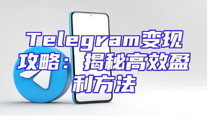 Telegram变现攻略：揭秘高效盈利方法